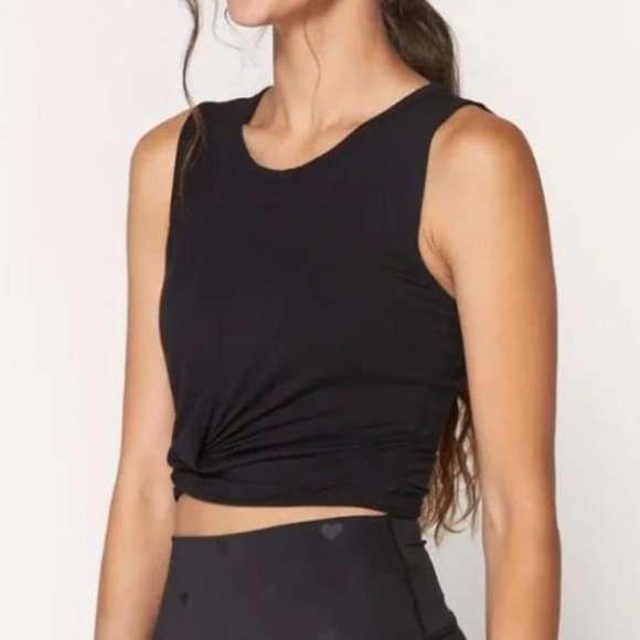 Spiritual Gangster Black Muse Twist Tank: Size Small - Picture 2 of 6